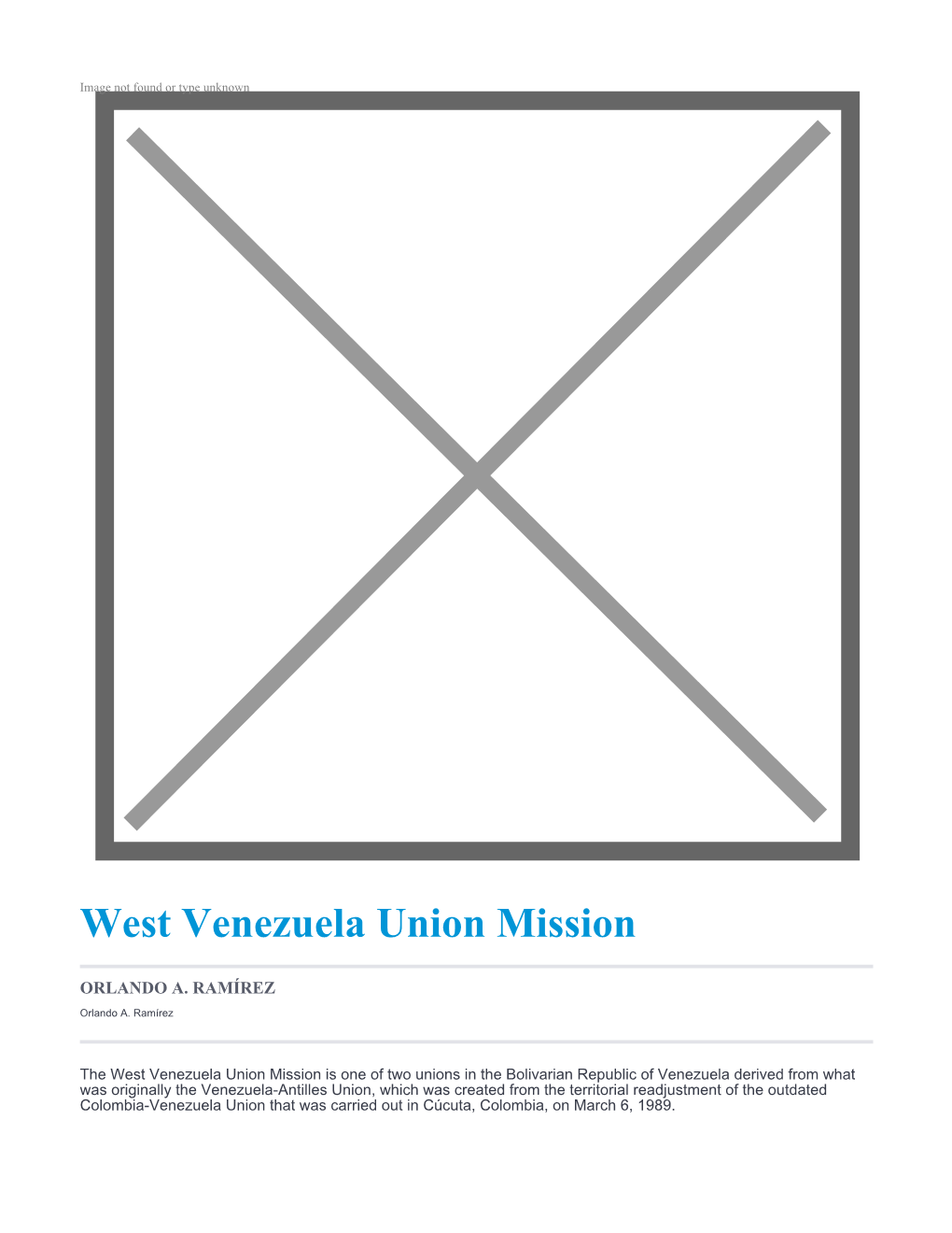 West Venezuela Union Mission