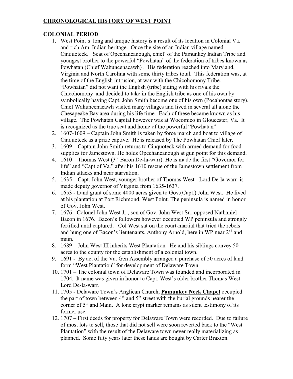 Chronological Timeline of History of WP.Pdf