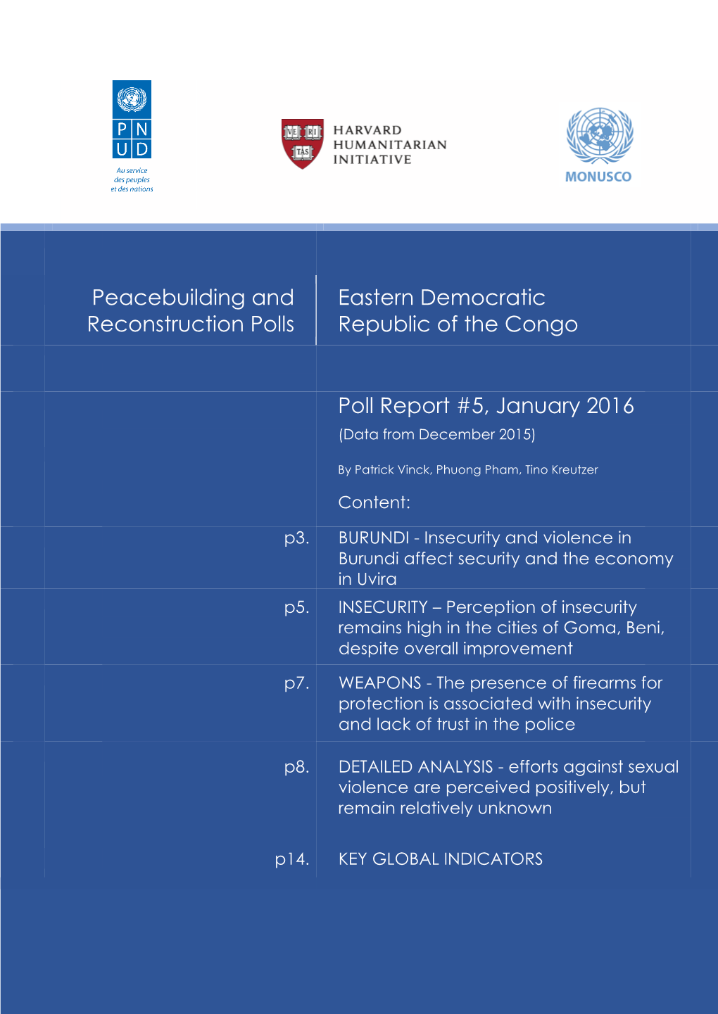 Peacebuilding and Reconstruction Polls Eastern