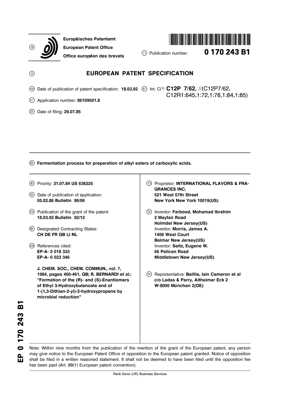 Fermentation Process for Preparation of Alkyl Esters of Carboxylic Acids