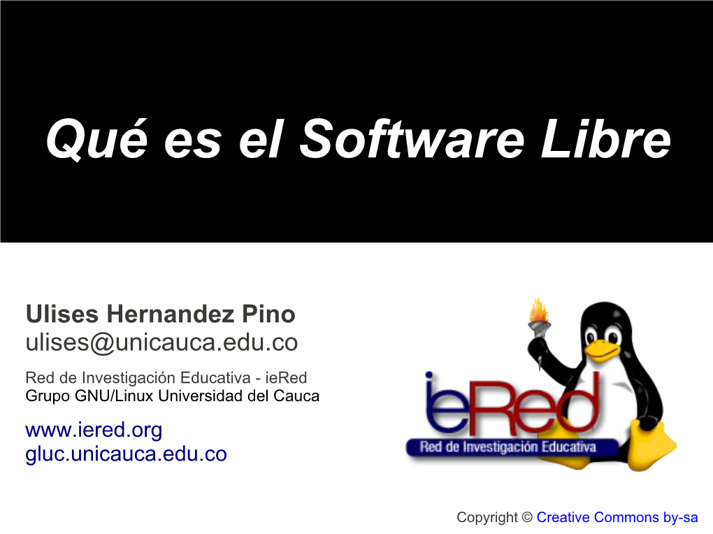 Qué Es El Software Libre