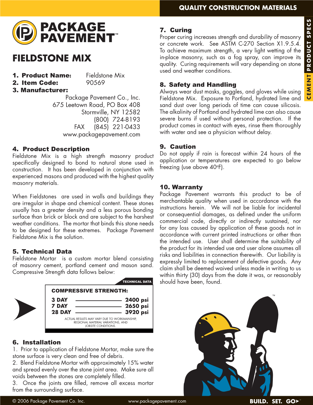 Fieldstone Technical Data 5