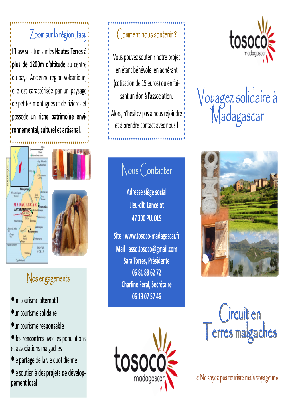 Brochure Voyage Solidaire Tosoco Madagascar