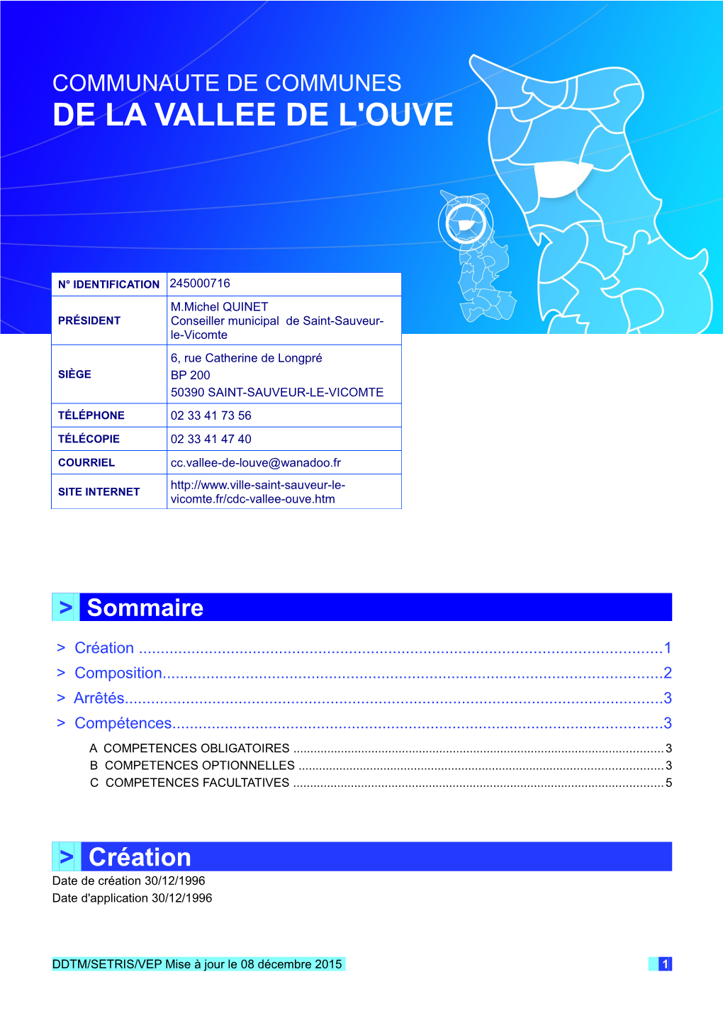 Communaute De Communes De La Vallee De L'ouve