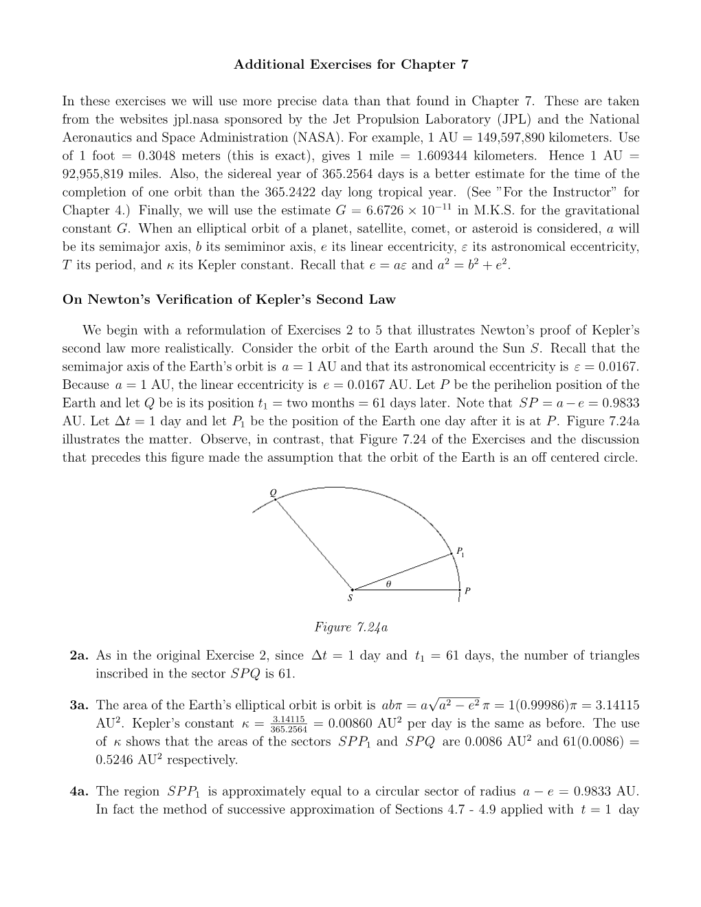 Additional Exercises for Chapter 7