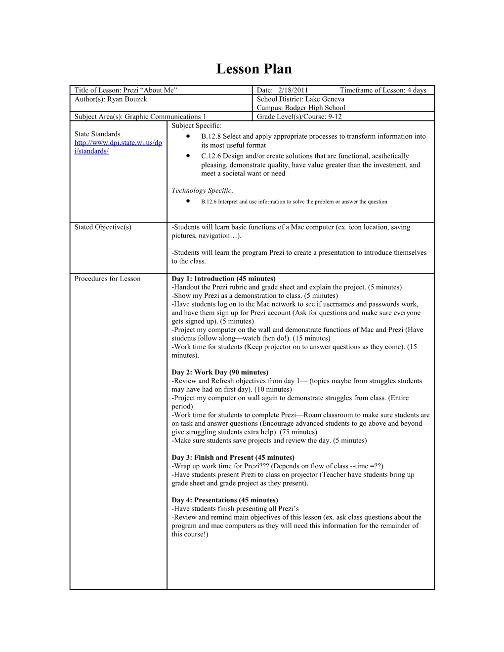 Suggested Lesson Plan Format s1