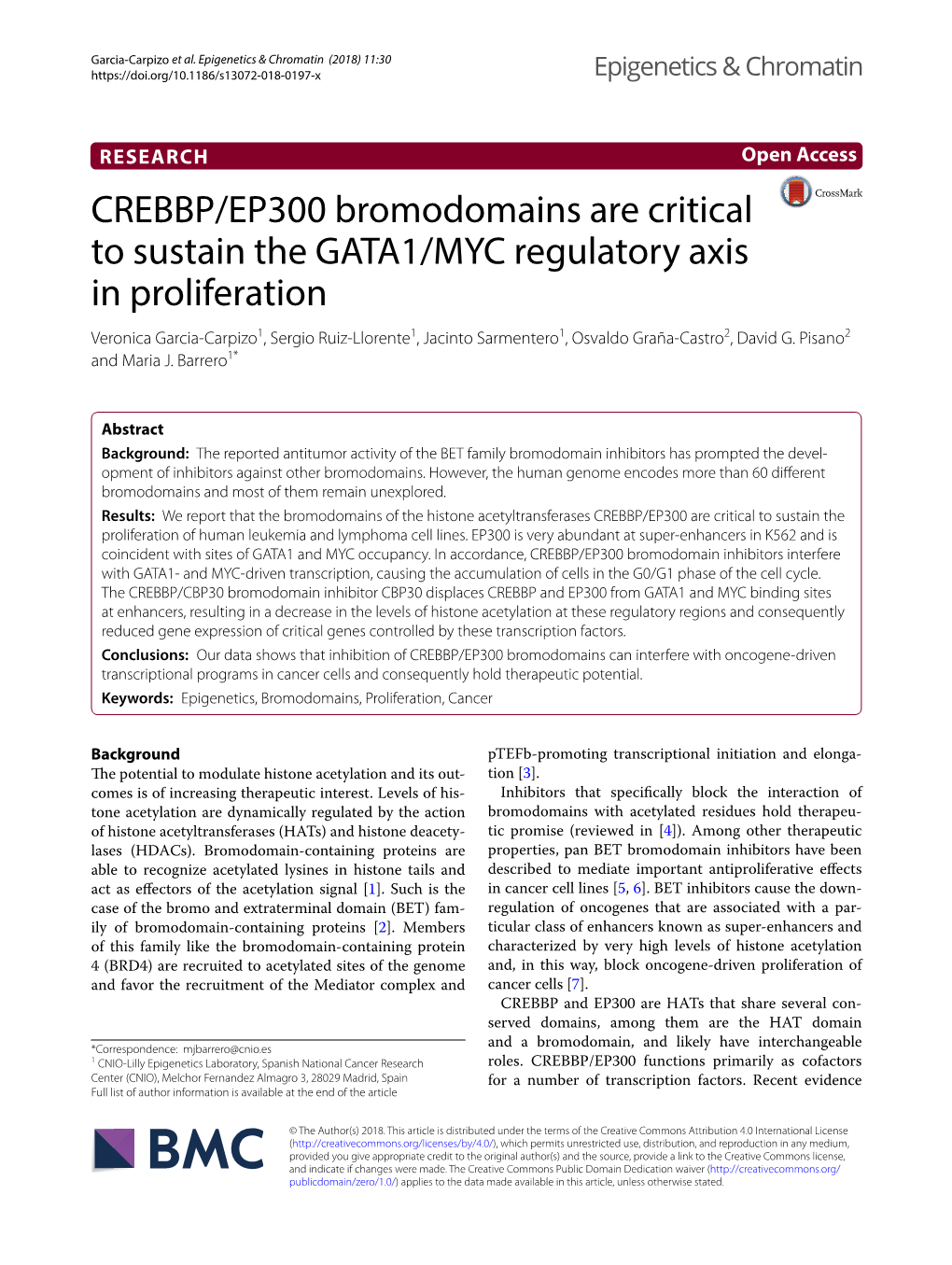 CREBBP/EP300 Bromodomains Are Critical to Sustain the GATA1/MYC Regulatory Axis in Proliferation