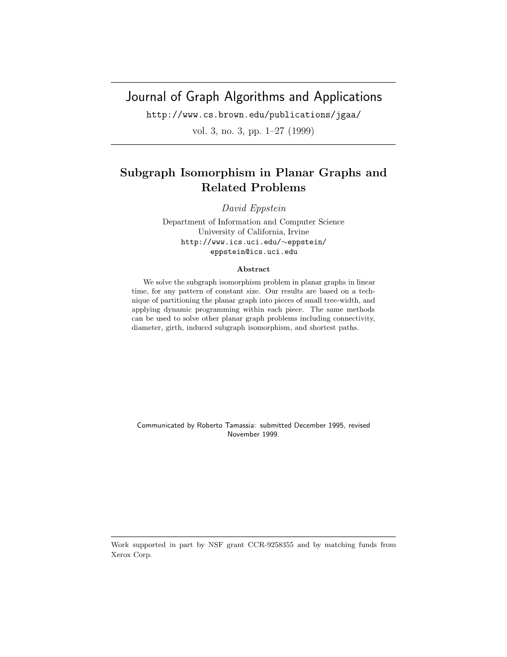 Subgraph Isomorphism in Planar Graphs and Related Problems