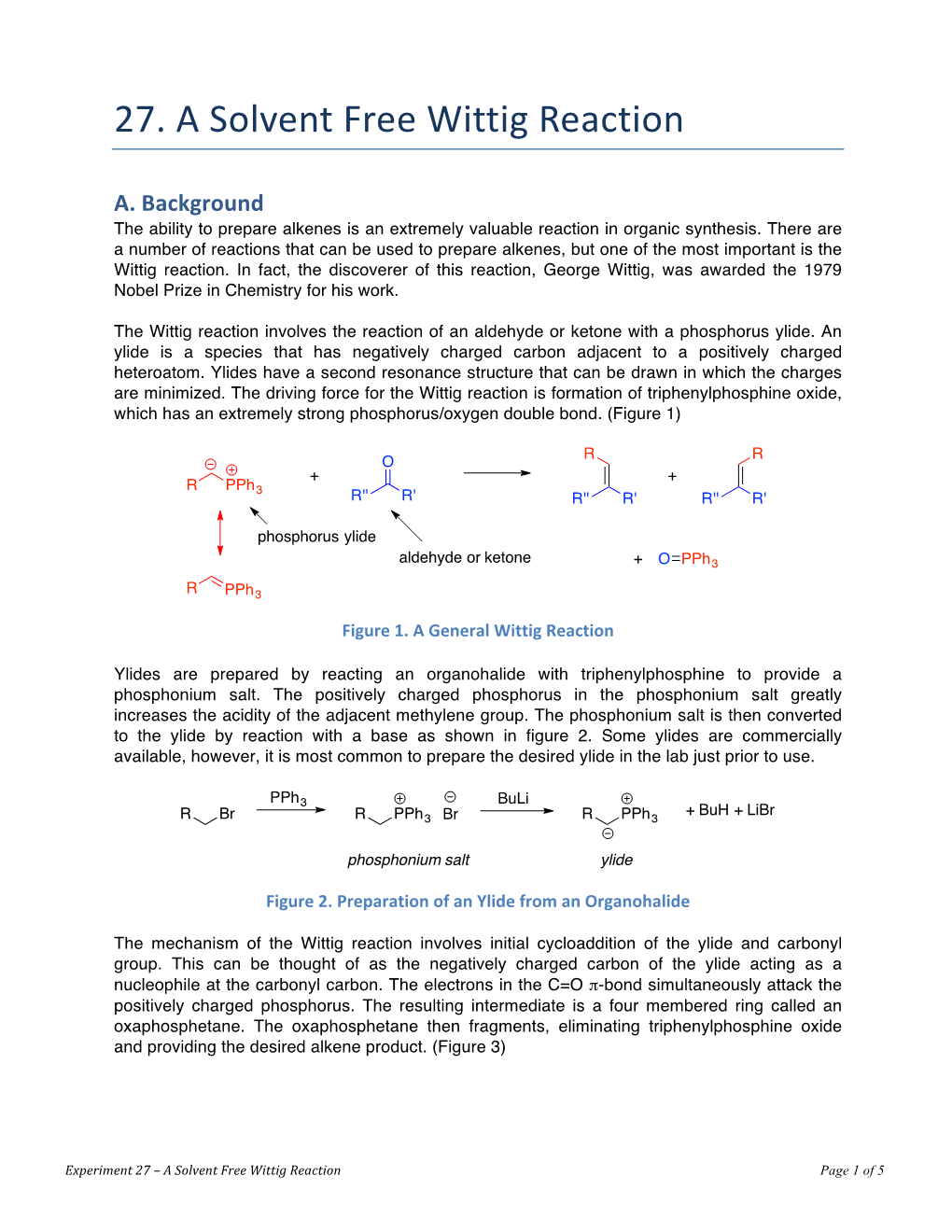 27. a Solvent Free Wittig Reaction