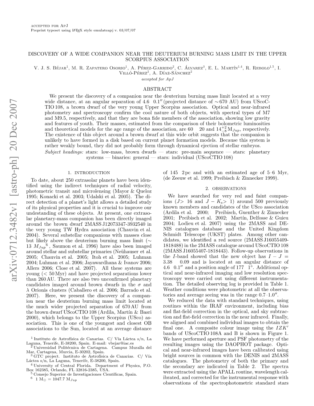 Discovery of a Wide Companion Near the Deuterium Burning Mass Limit In