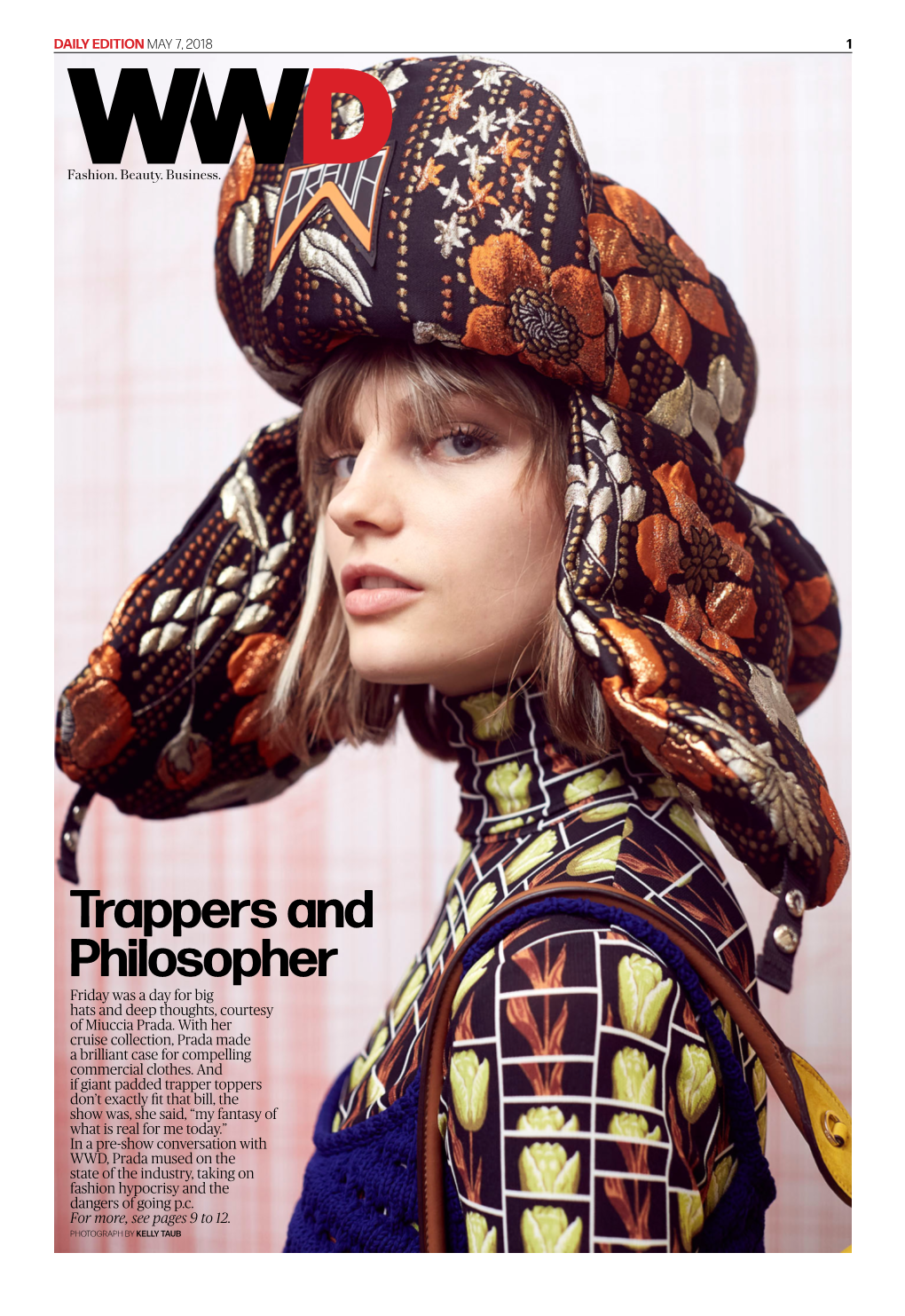 Trappers and Philosopher Friday Was a Day for Big Hats and Deep Thoughts, Courtesy of Miuccia Prada