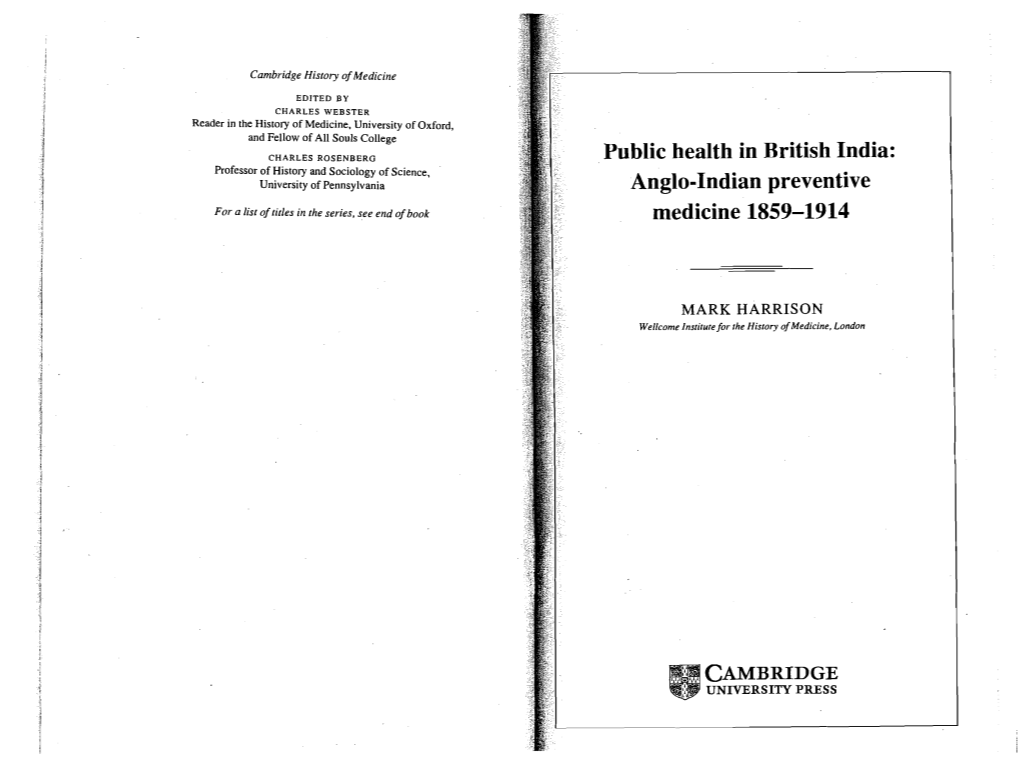 Public Health in British India