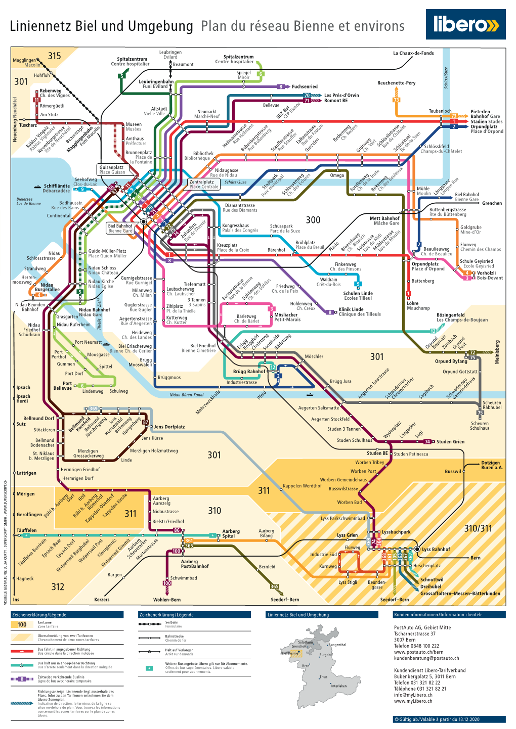 Liniennetz Libero Biel Und Umgebung