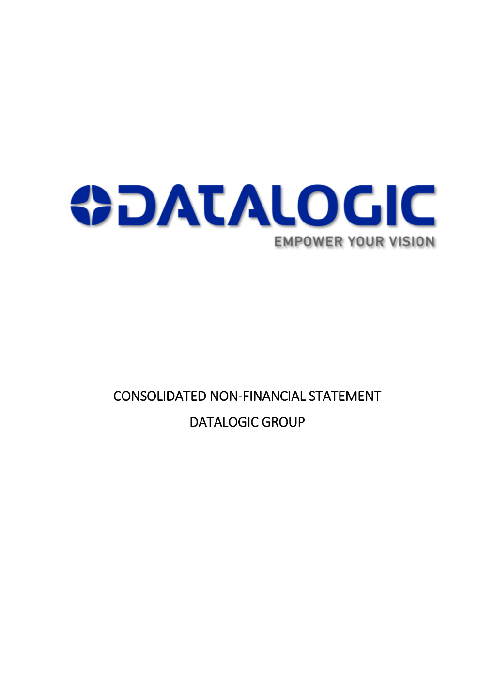 Consolidated Non-Financial Statement Datalogic Group