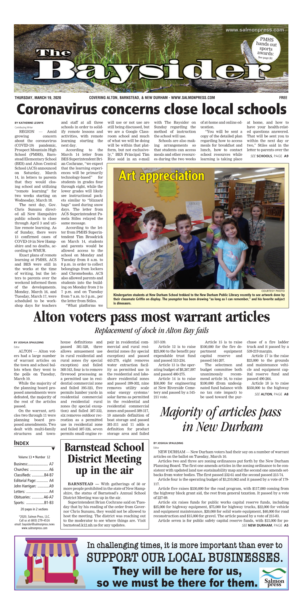 Alton Voters Pass Most Warrant Articles Replacement of Dock in Alton Bay Fails
