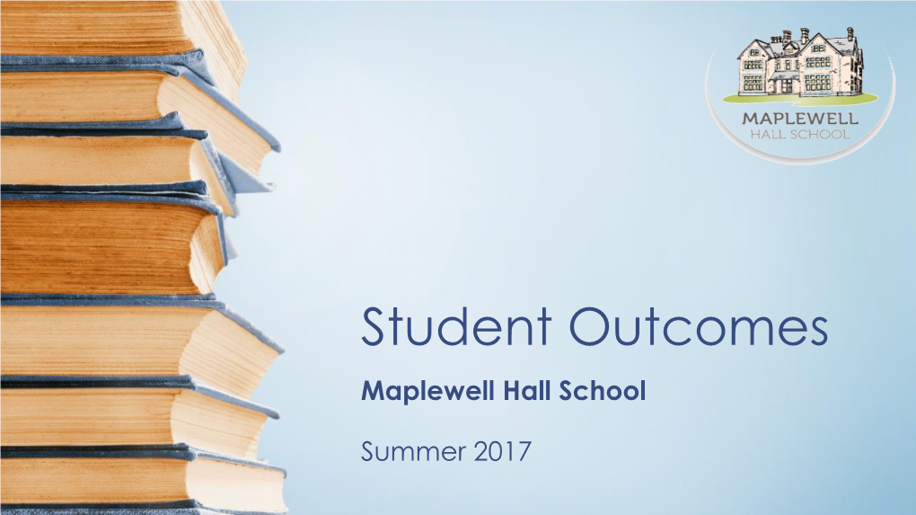 Student Outcomes Maplewell Hall School