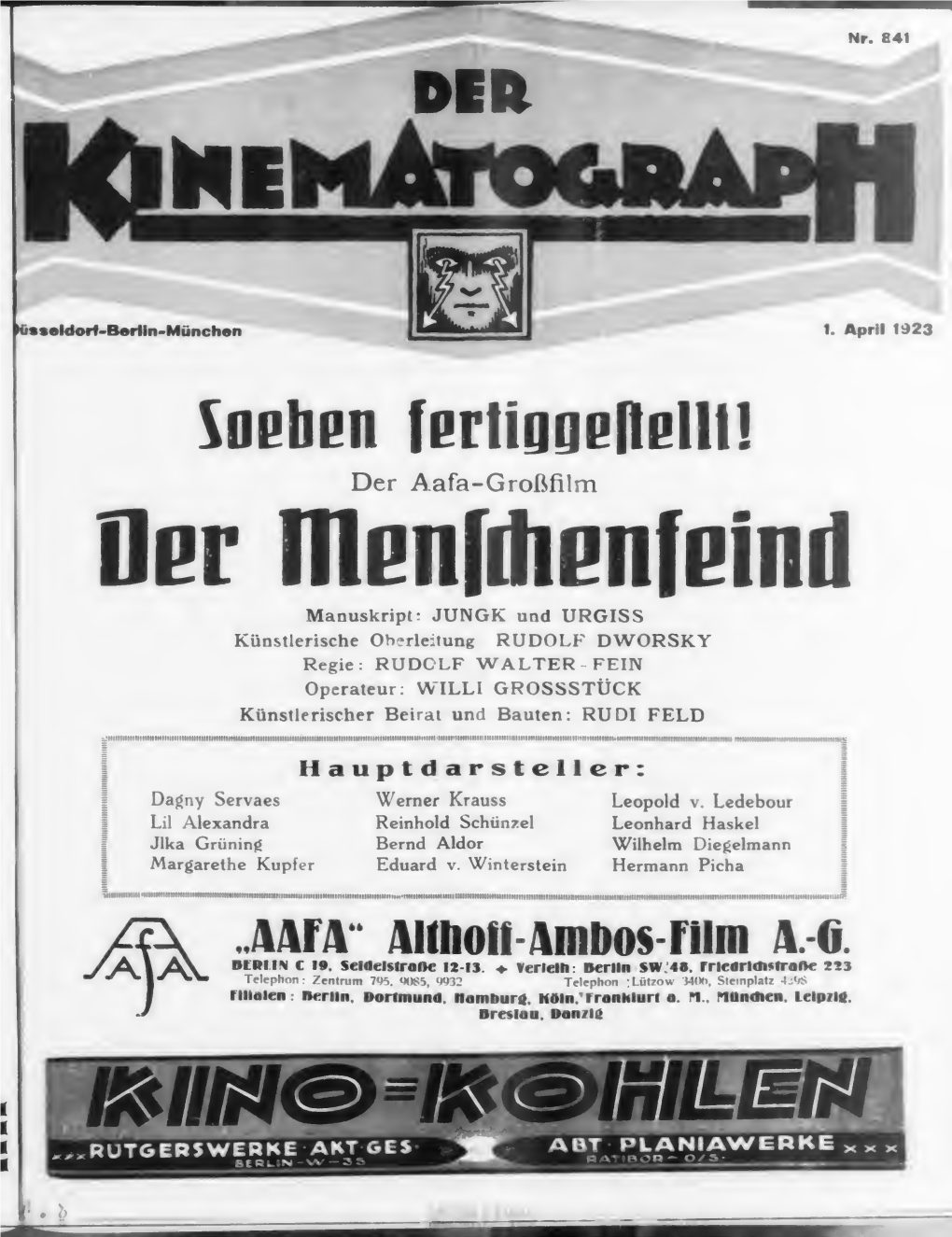 Der Kinematograph (April 1923)