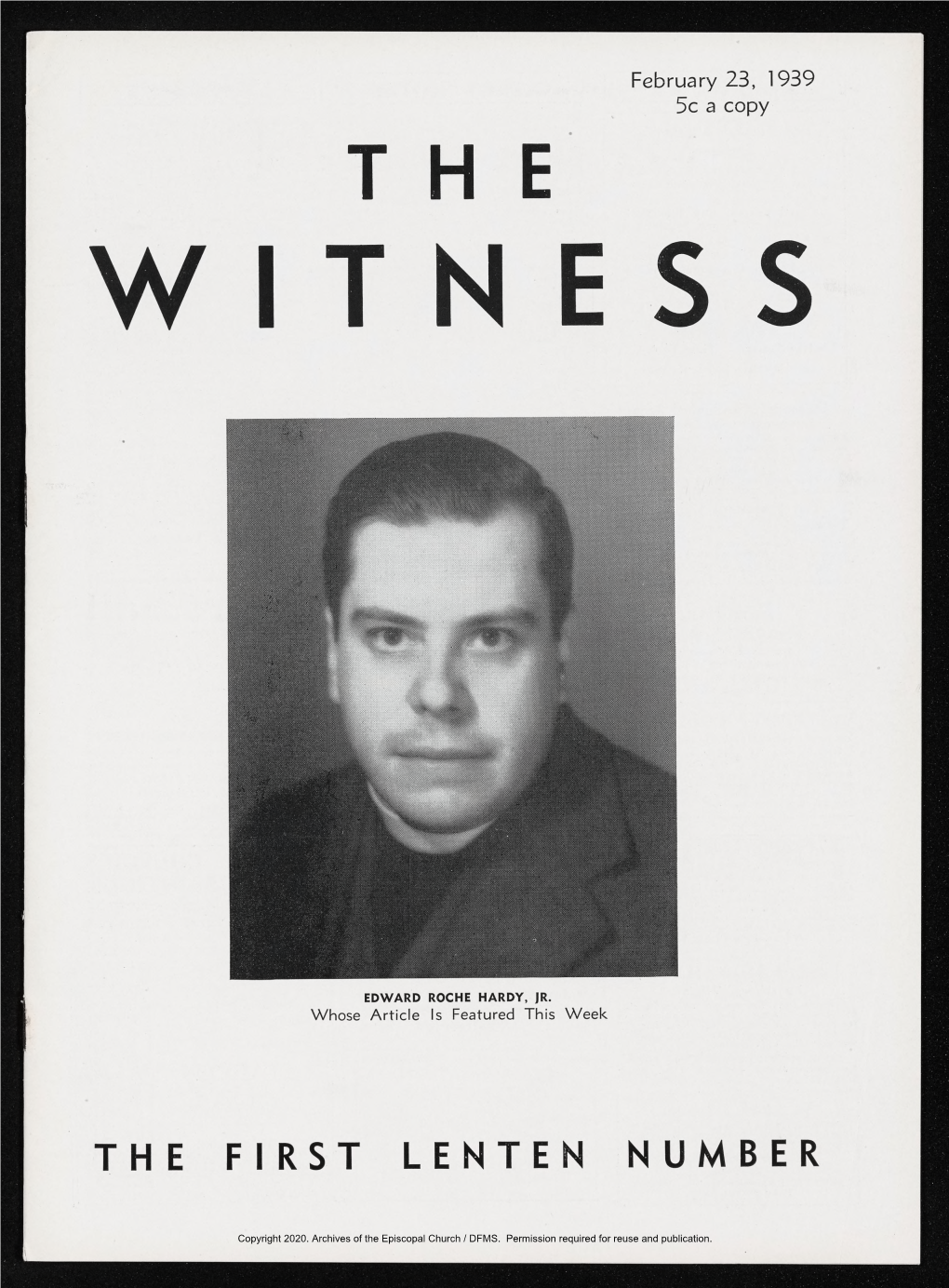 1939 the Witness, Vol. 23, No. 10. February 23, 1939