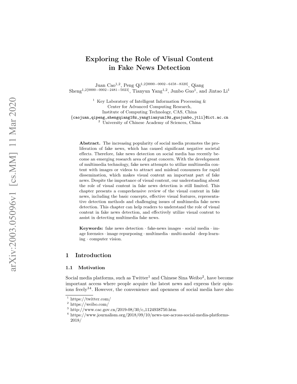 Arxiv:2003.05096V1 [Cs.MM] 11 Mar 2020