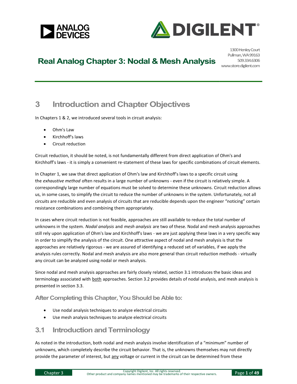 Real Analog Chapter 3: Nodal & Mesh Analysis