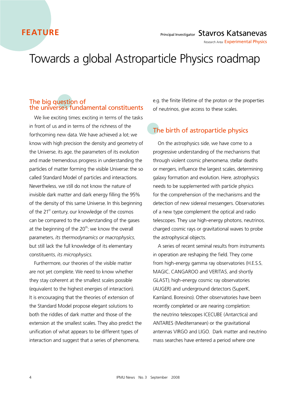 Towards a Global Astroparticle Physics Roadmap