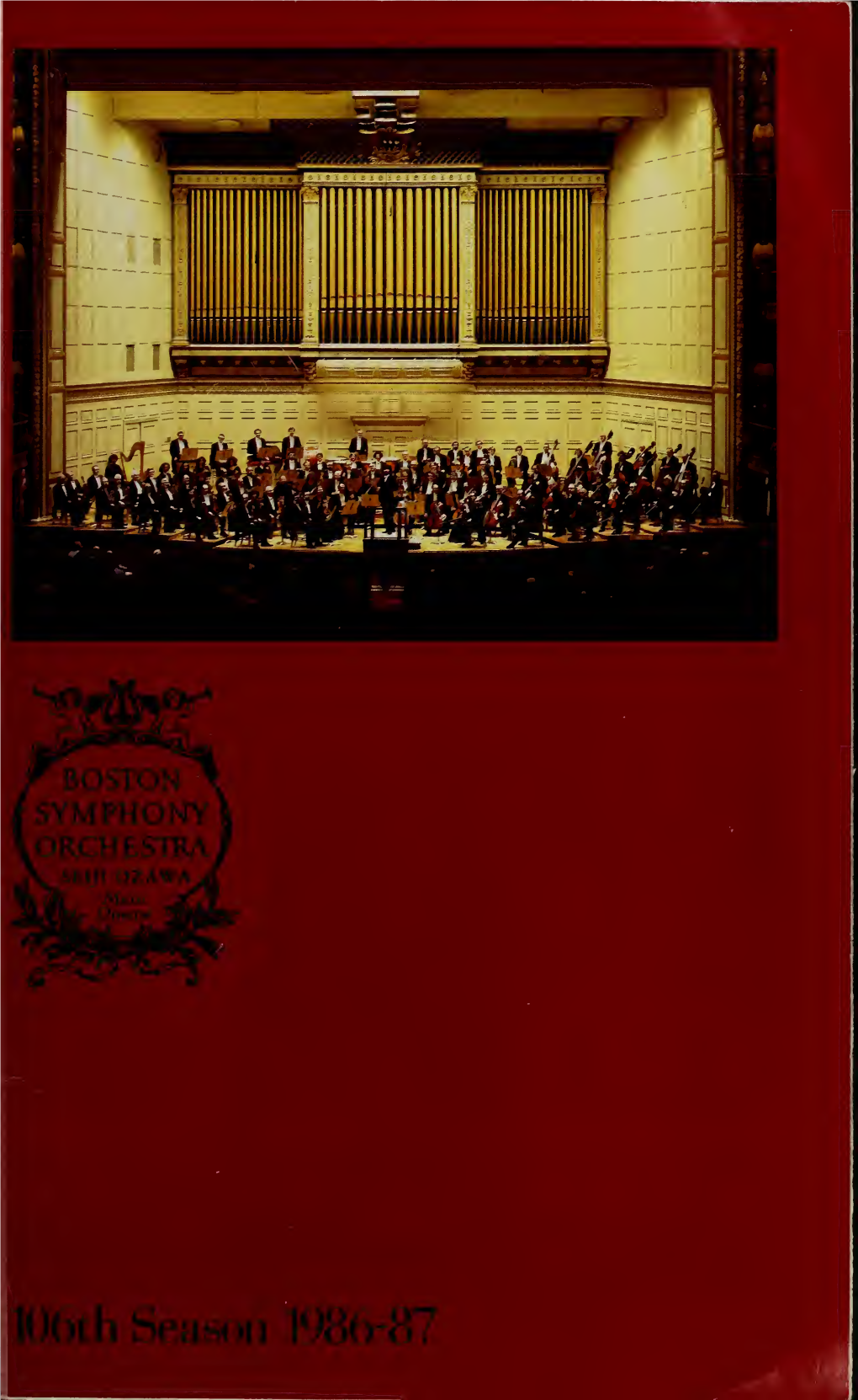 Boston Symphony Orchestra Concert Programs, Season 106,1986-1987