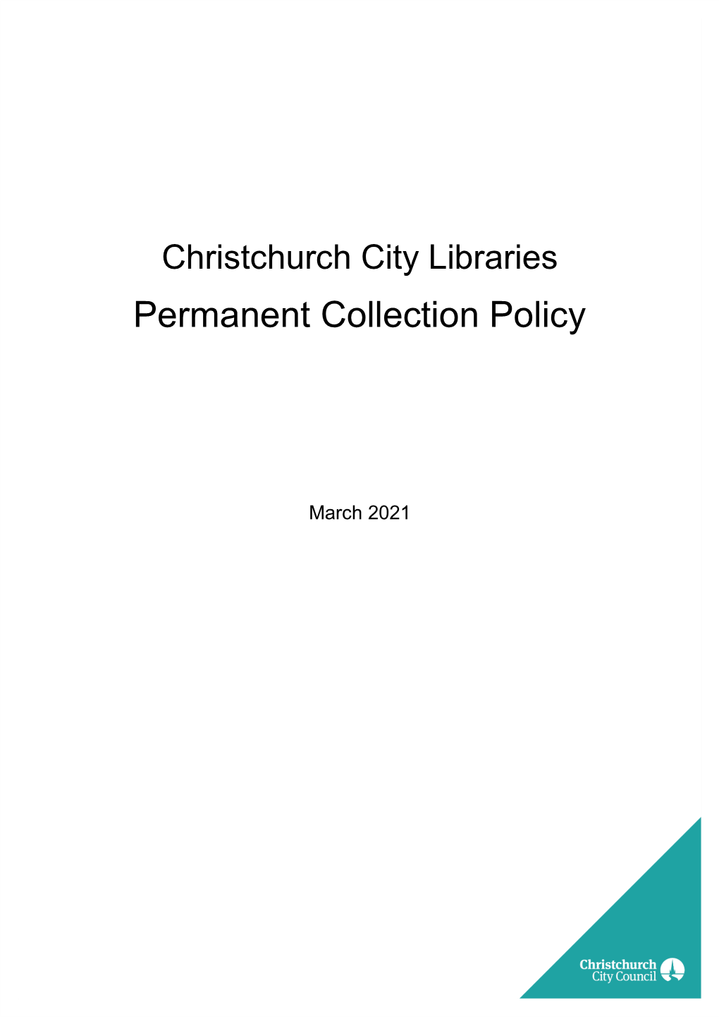 Permanent Collection Policy