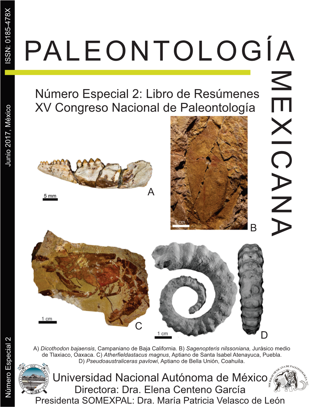 Libro De Resúmenes XV Congreso Nacional De Paleontología