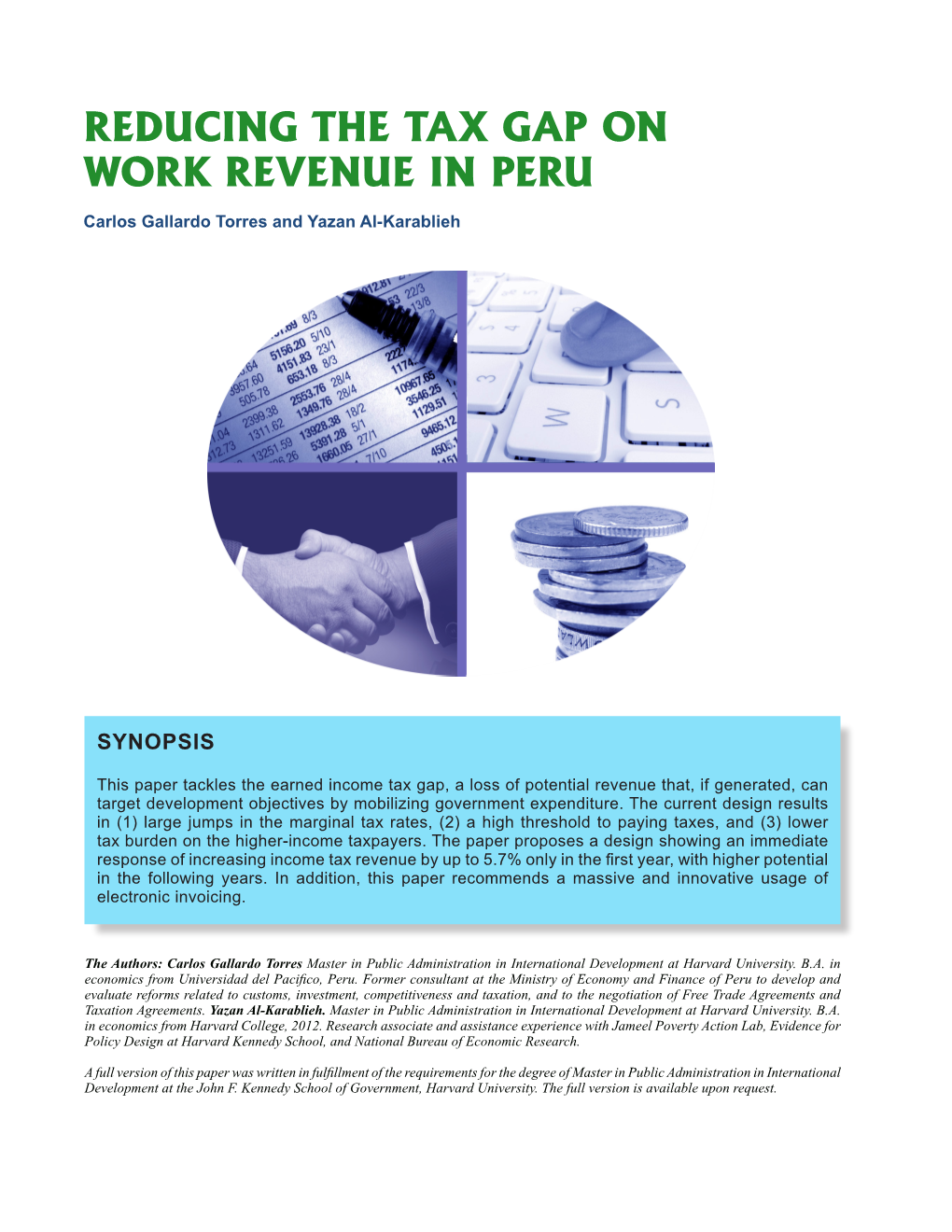 Reducing the Tax Gap on Work Revenue in Peru