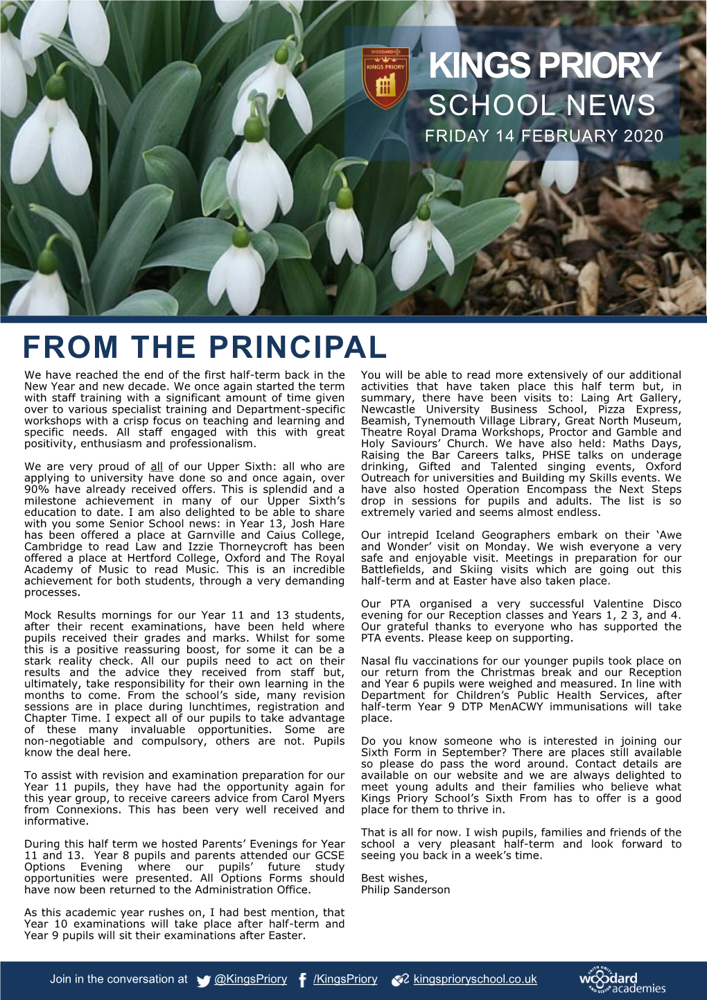 Kings Priory School News Friday 14 February 2020