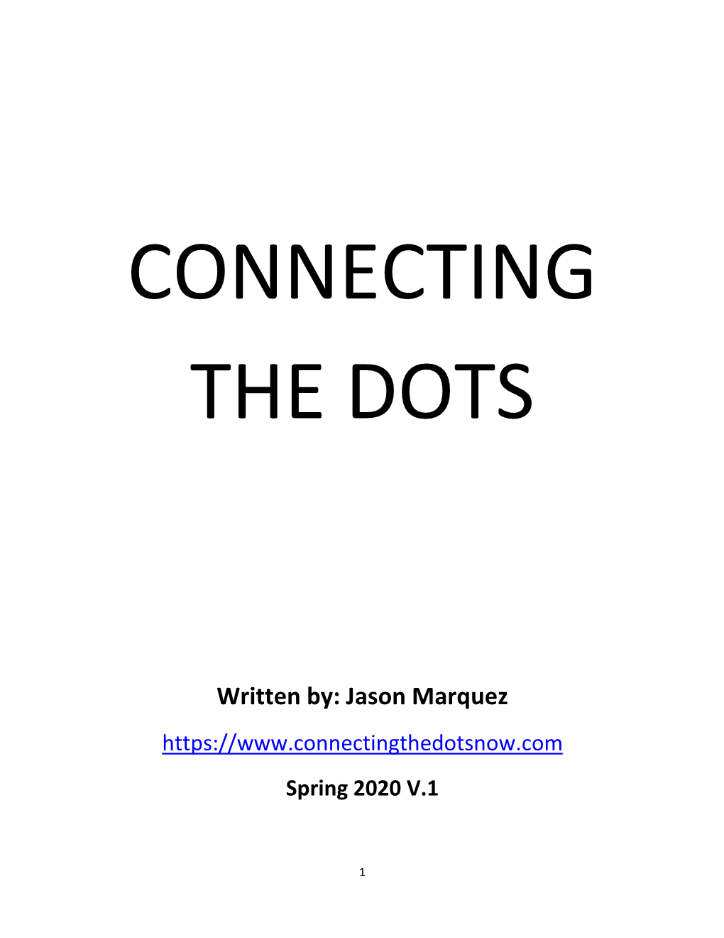 Written By: Jason Marquez Spring 2020 V.1