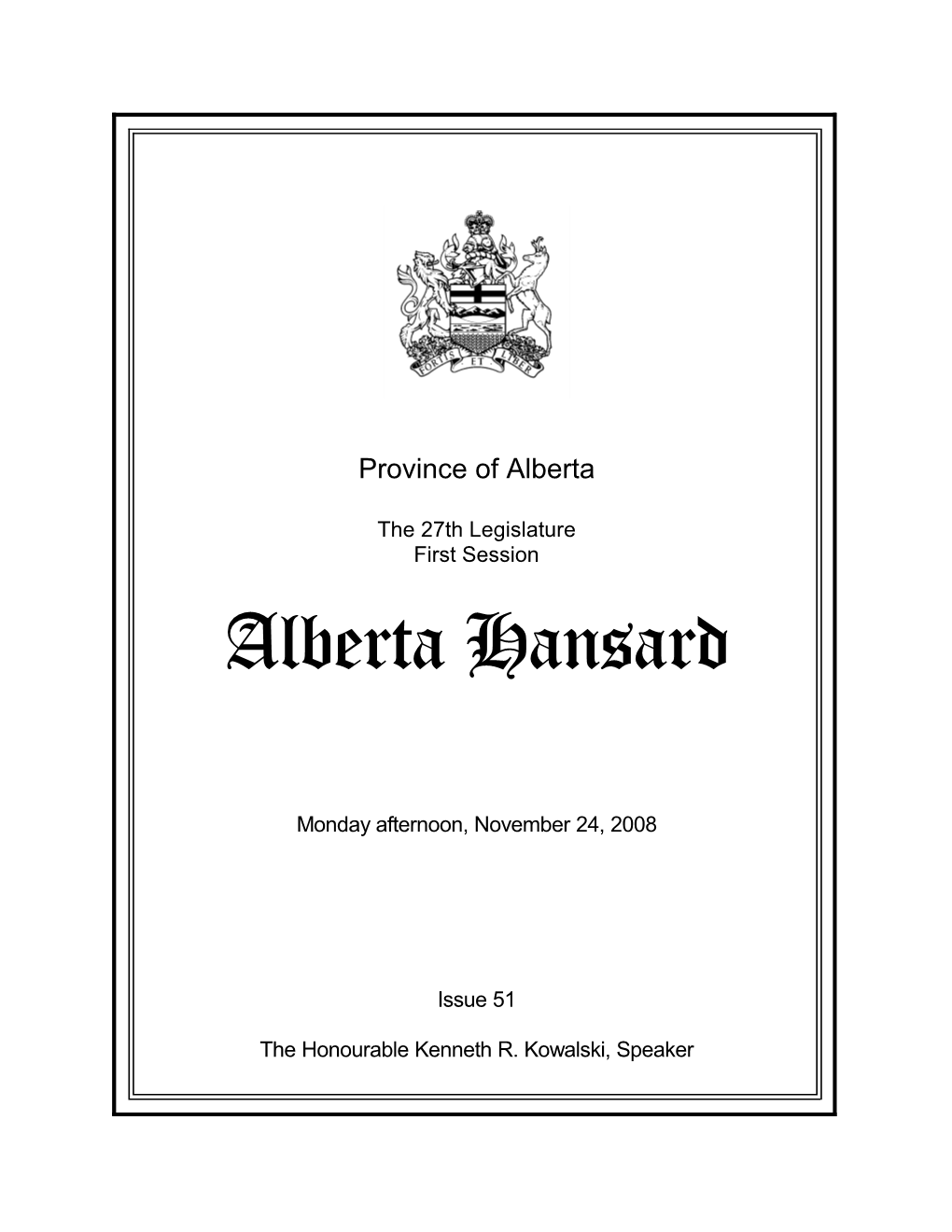 Alberta Hansard