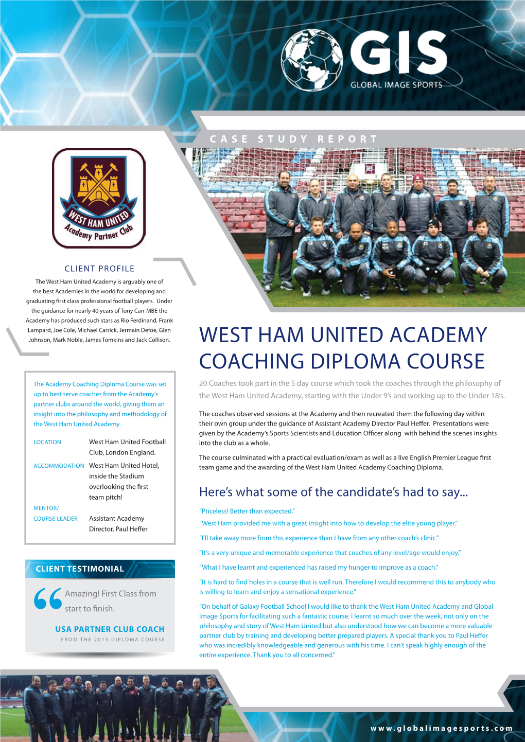 West Ham United Coaching Diploma Course CS.Indd