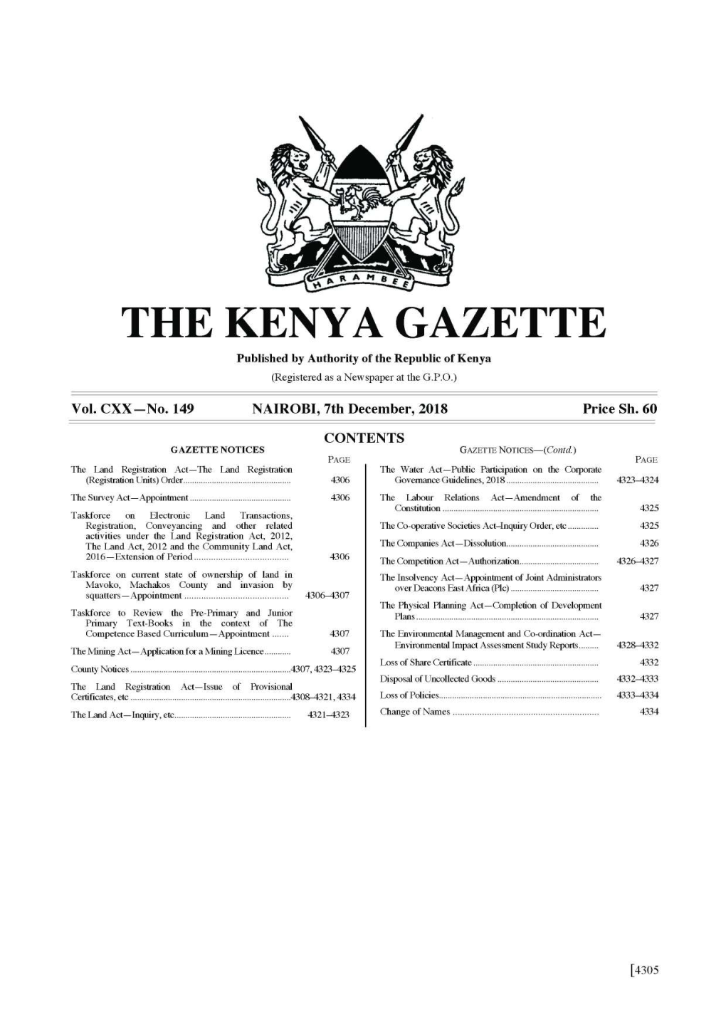 The Kenya Gazette