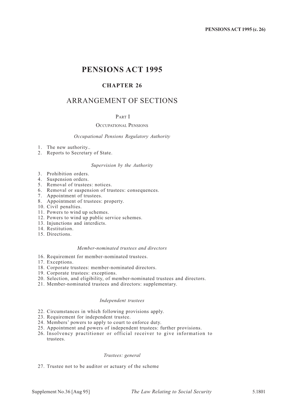 PENSIONS ACT 1995 (C