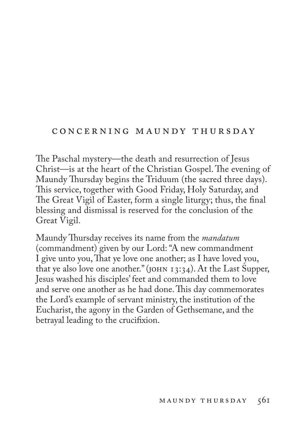 Maundy Thursday