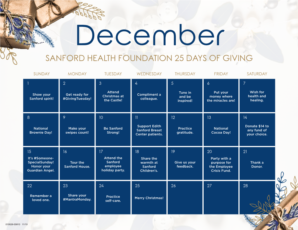 019028-00810 FLYER 25 Days of Giving Calendar GBMCF 11X8 5.Indd