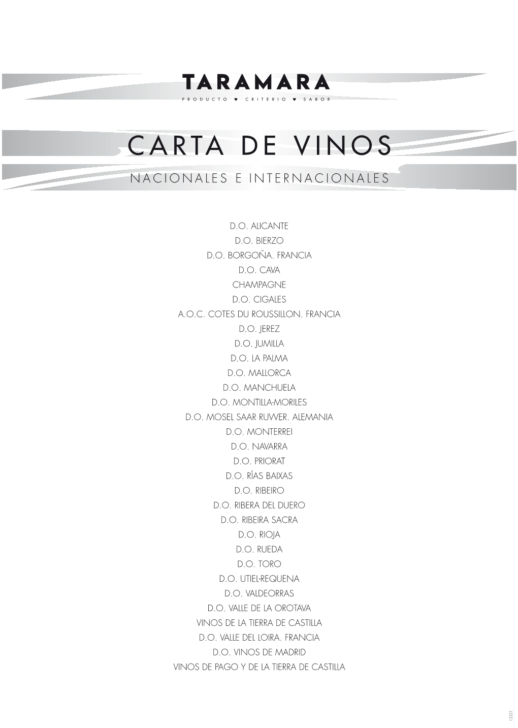 Carta De Vinos