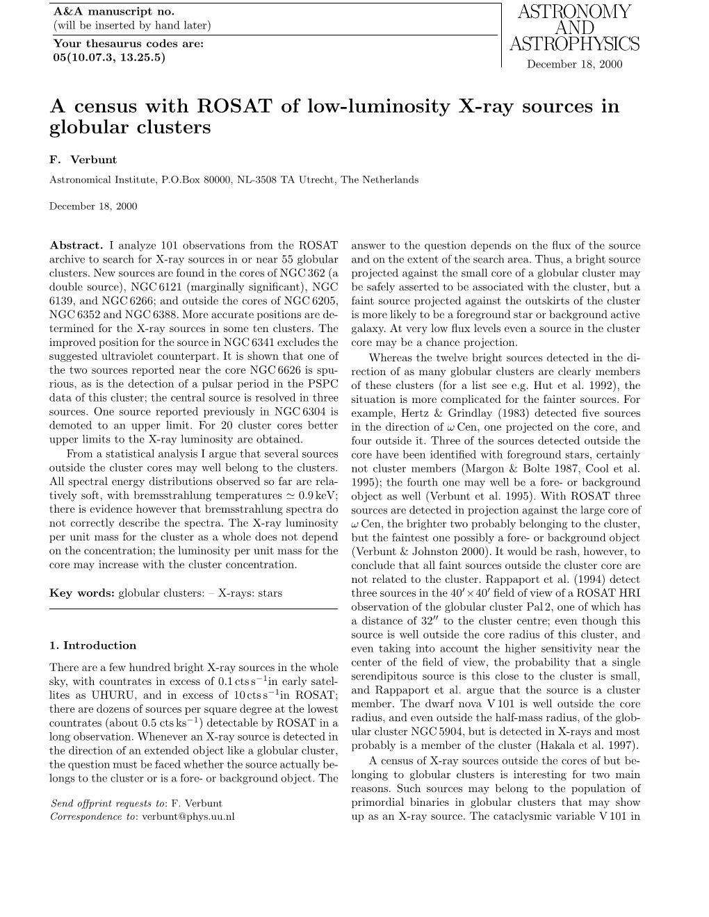 A Census with ROSAT of Low-Luminosity X-Ray Sources in Globular Clusters