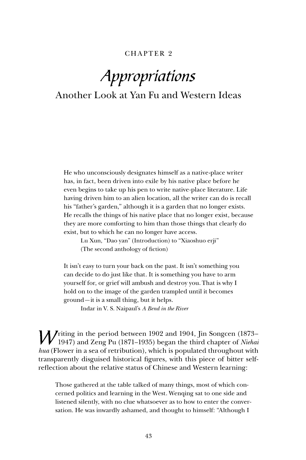 Appropriations Another Look at Yan Fu and Western Ideas 7215 Huters / BRINGING the WORLD HOME / Sheet