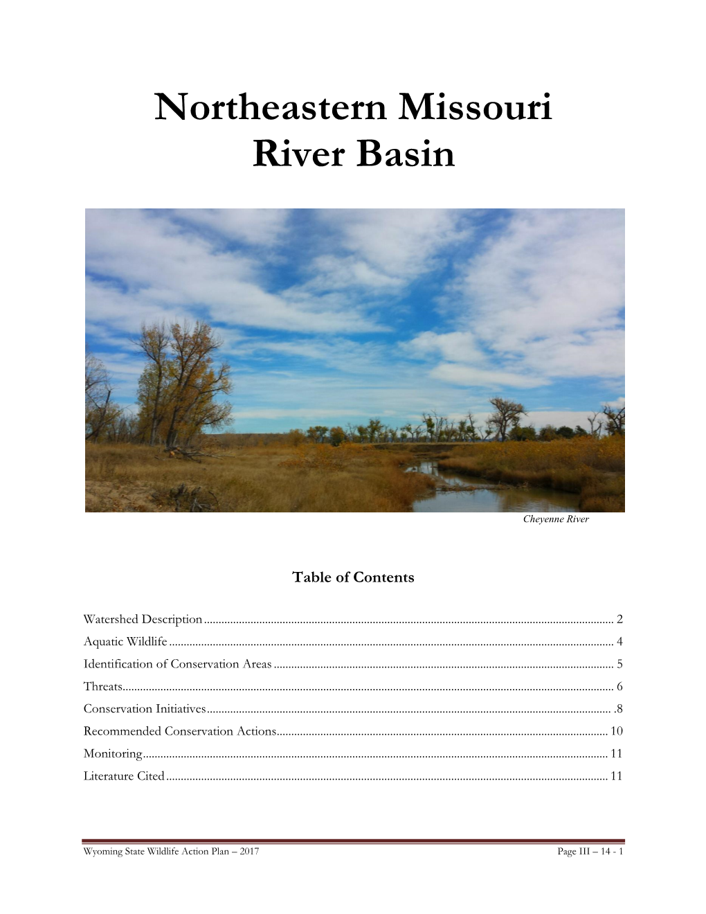 Northeastern Missouri River Basin