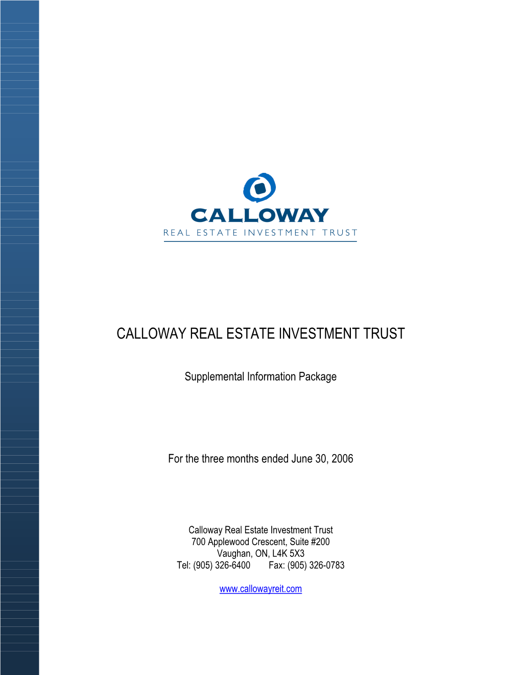 Calloway Real Estate Investment Trust