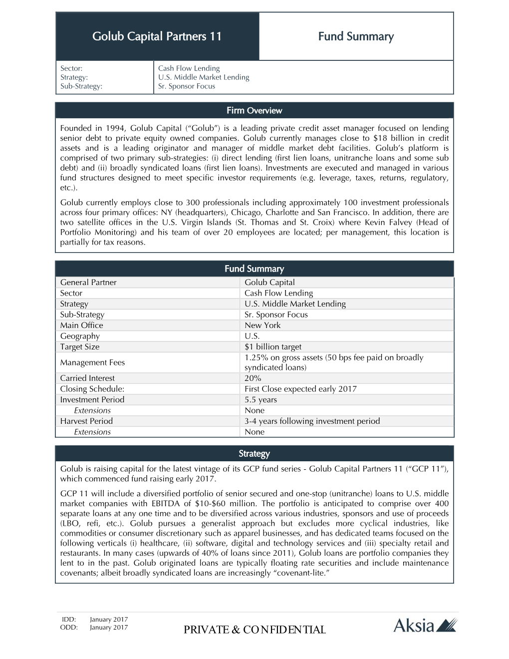 Overview of Golub Capital 04