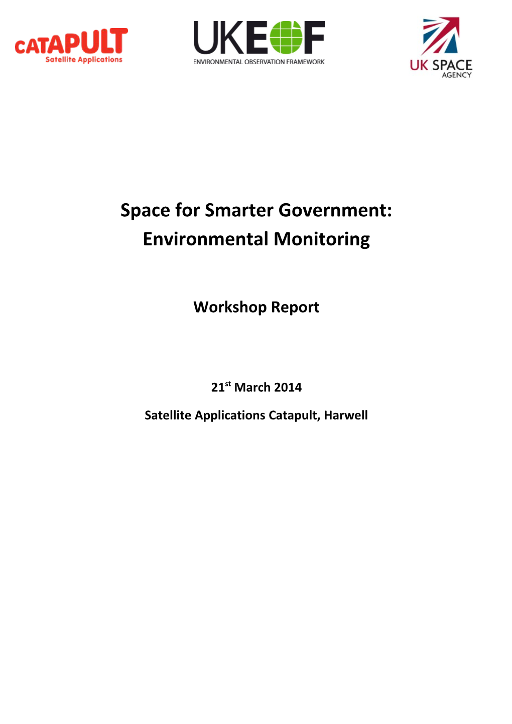 Space for Smarter Government: Environmental Monitoring