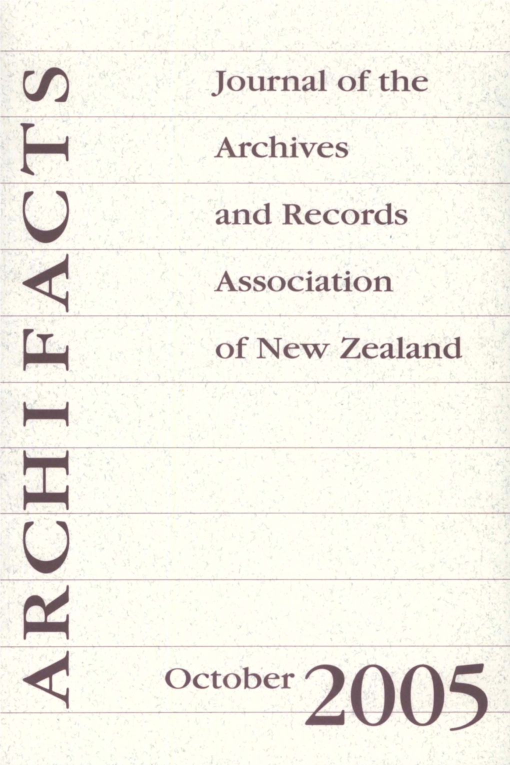 Archifacts October 2005