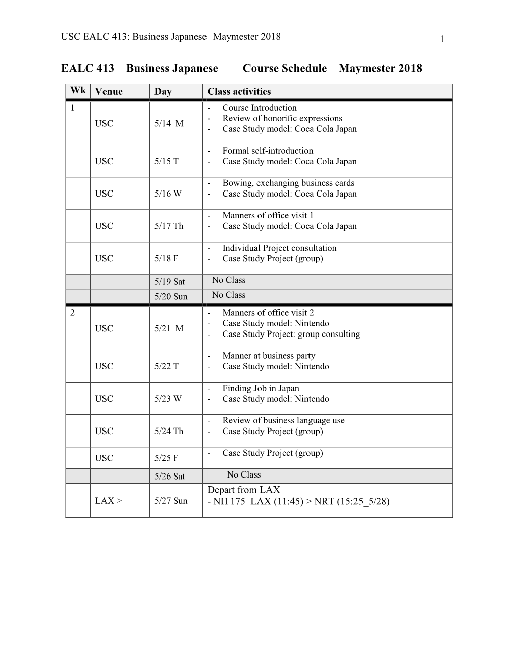 Syllabus EALC 422: Advanced Readings in Japanese I