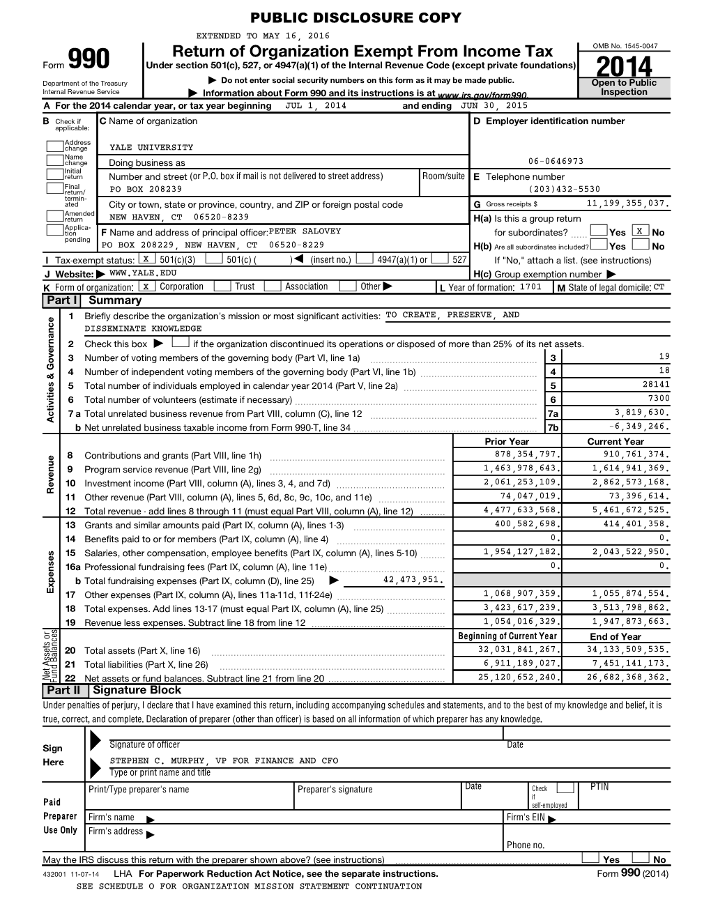 Return of Organization Exempt from Income Tax OMB No