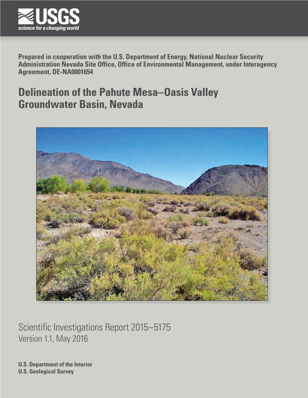 Delineation of the Pahute Mesa–Oasis Valley Groundwater Basin, Nevada