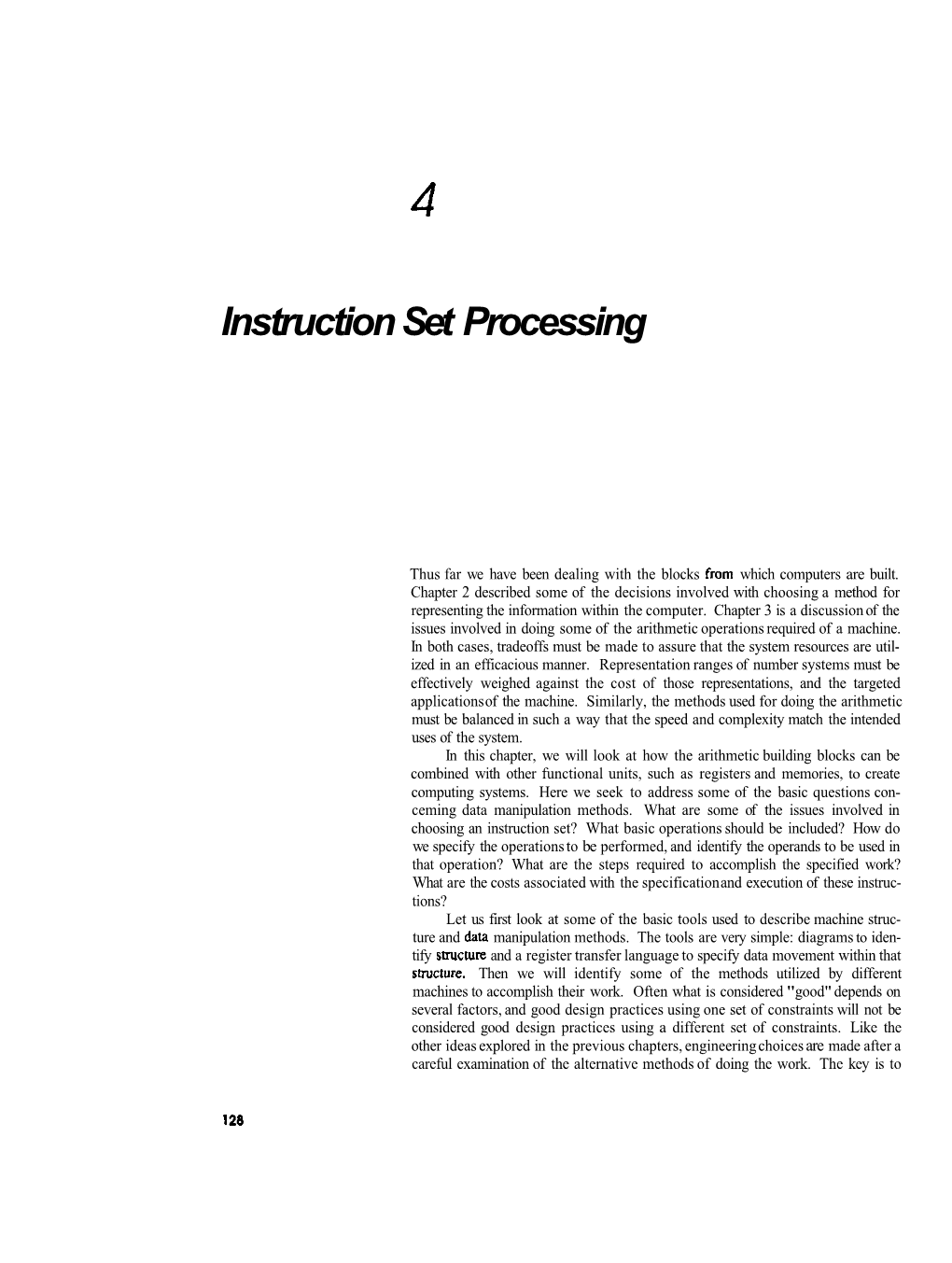 Instruction Set Processing