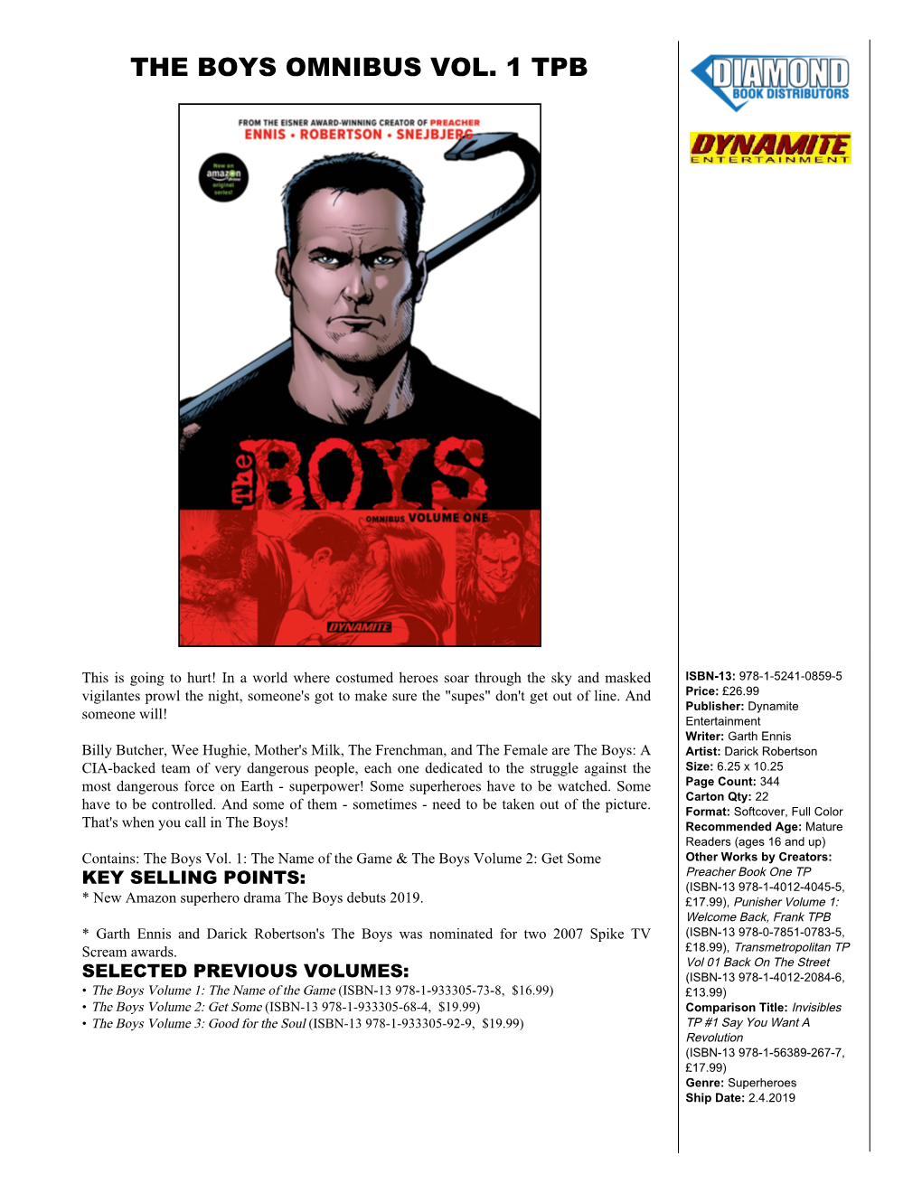 The Boys Omnibus Vol. 1 Tpb